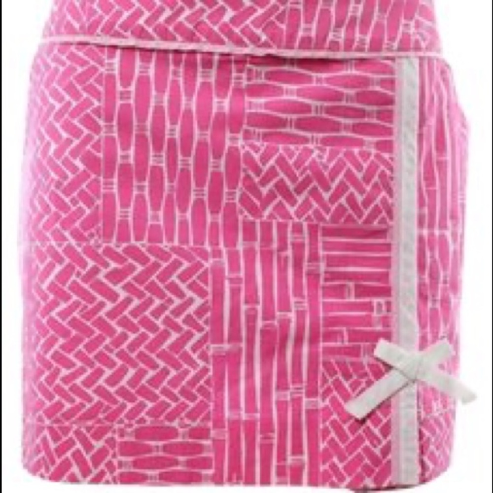 Lily Pulitzer Pink & White Bamboo Golf Skort